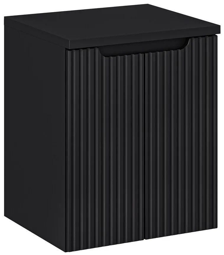 Závesná skrinka Nova Black II s doskou 50 cm čierna