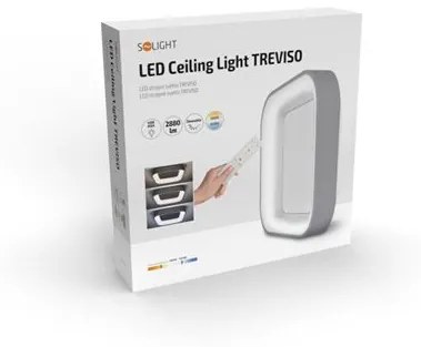 Stropné LED svietidlo Treviso - 48W - 2880lm - s diaľkovým ovládaním - šedé