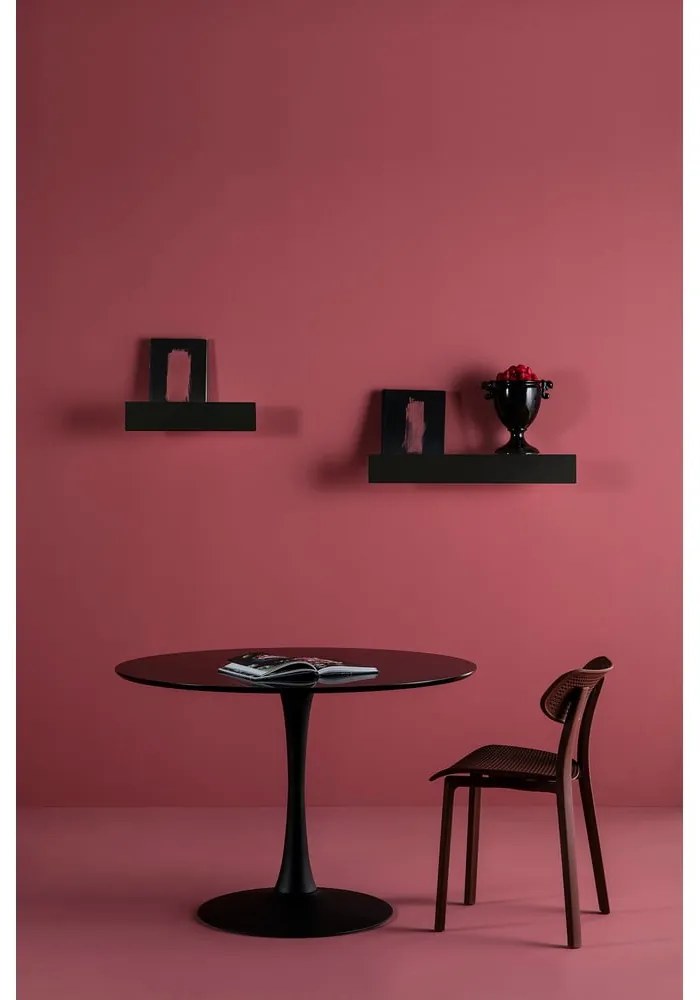 Okrúhly čierny jedálenský stôl Marckeric Oda, ⌀ 110 cm