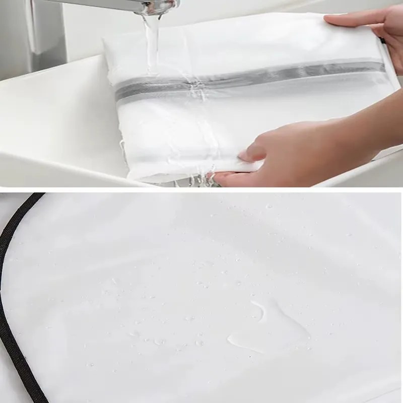 Arte Regal Textilný úložný box na uschovanie oblečenia a posteľnej bielizne, WHITE KIPIT, 105x45x15, biely