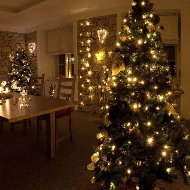 DECOLED LED svetelná reťaz ELSLN, 20 m, 100 teplých bielych LED diód, IP44, vrátane zdroja