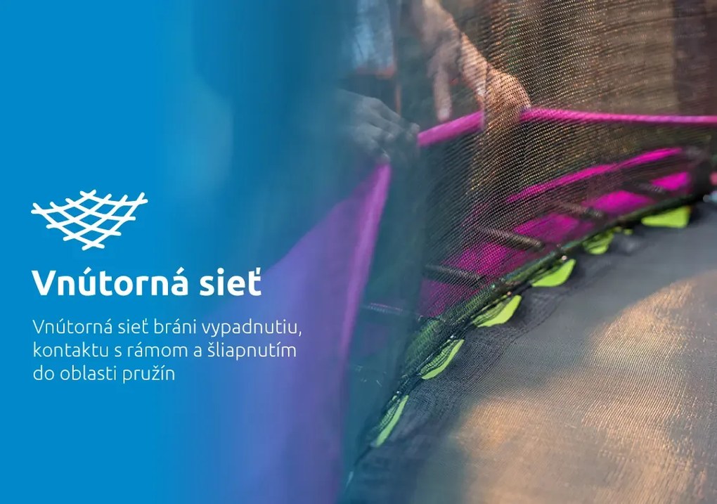 Marimex | Trampolína Marimex Standard 244 cm ružová + ochranná sieť + rebrík ZADARMO | 19000110