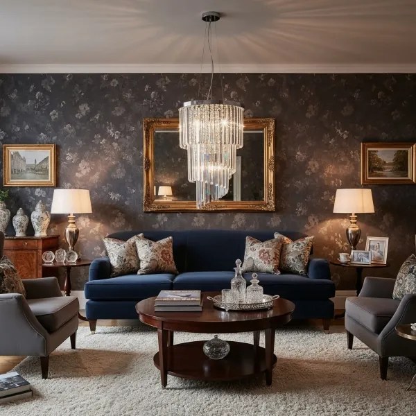 Ideal Lux-Krištáľový luster na lanku CARLTON 8xE14/40W/230V pr. 40cm lesklý chróm