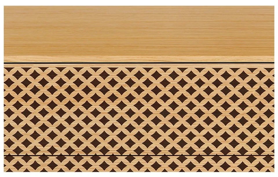 Komoda v dubovom dekore Woodman Camden Diamond, 80 x 123 cm