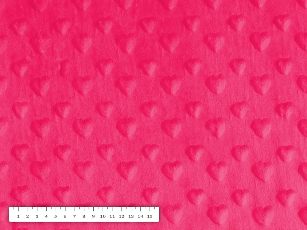 Biante Detská obliečka na vankúš Minky 3D srdiečka MKS-009 Fuchsiová 40 x 60 cm