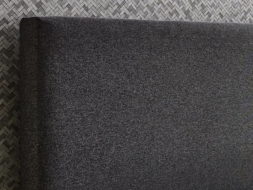 Posteľ boxspring Aston 140x200 cm, antracitovo šedá látka