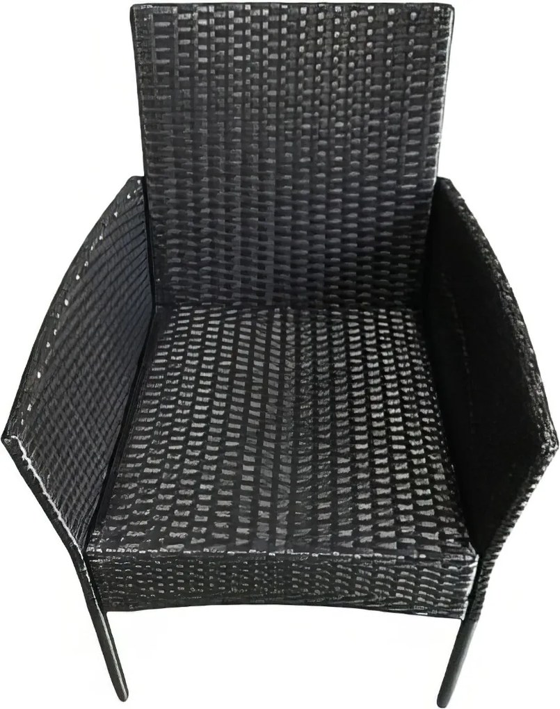 Záhradná zostava 2+1+1 THASOS, čierna