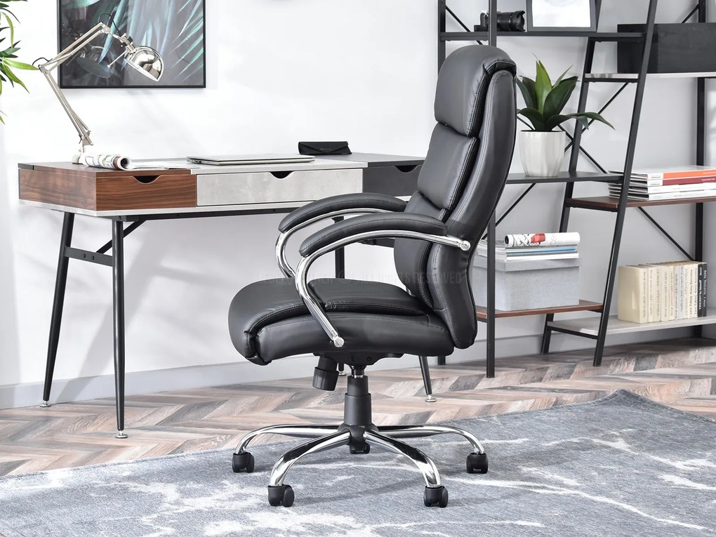 Kreslo Luxus (čierna + chrómová). Akcia -15%. Vlastná spoľahlivá doprava až k Vám domov. 1109951