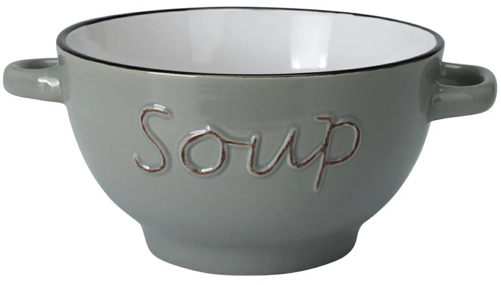 Kameninová miska na polievku Soup 650 ml zelená