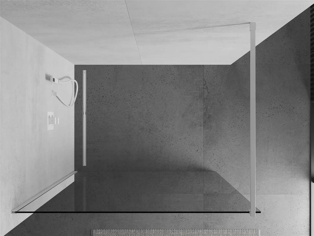 Mexen Kioto, Walk-In sprchová zástena 160 x 200 cm, 8mm číre sklo, biely profil, 800-160-101-20-00