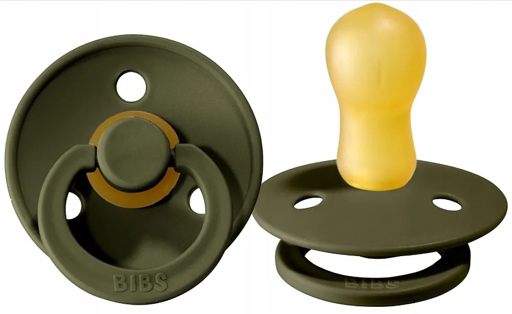 Kaučukový cumlík BIBS Colour 18m+ Farba: tmavozelená