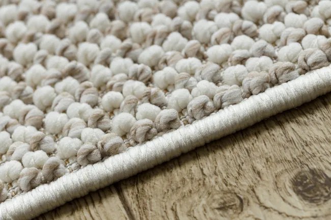 Metrážny koberec CASABLANCA LOOP biely / béžový