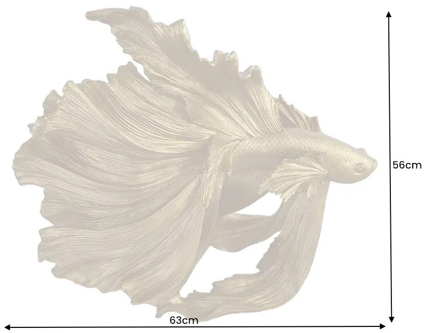 Ozdobná ryba Crowntail 65cm zlatá