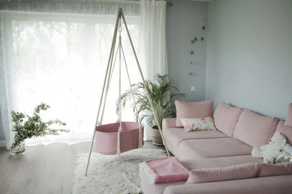 Kolíska Babycare - ružová - Stojan na kolísku