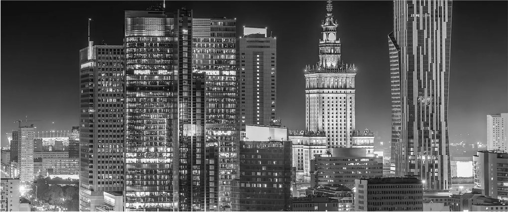 Obraz - Čiernobiely New York (120x50 cm)