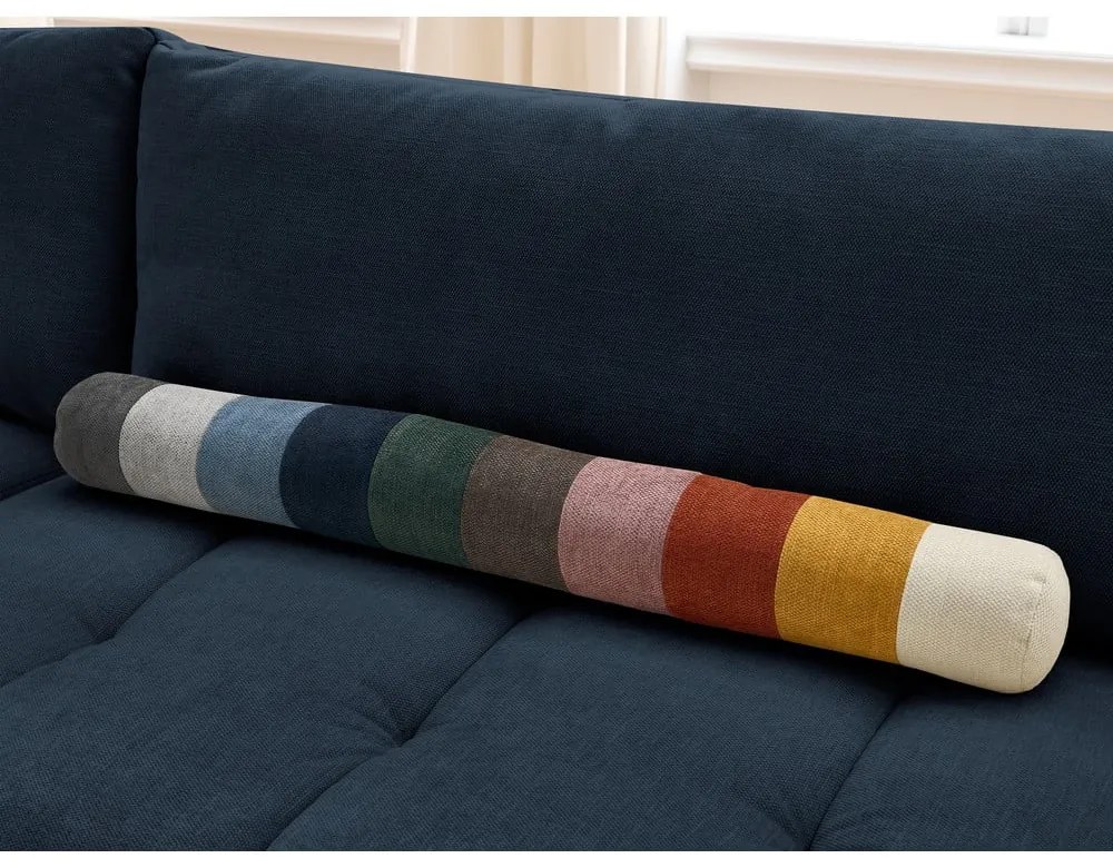 Tmavomodrá rozkladacia/s úložným priestorom rohová pohovka (ľavý roh/do L) Fuji – Bobochic Paris