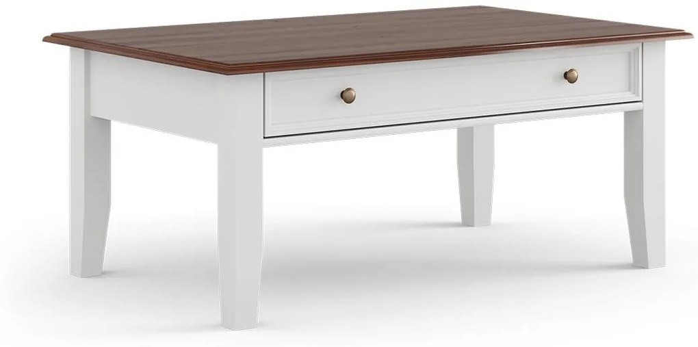 Konferenčný stolík so zásuvkou Belluno Elegante 1 - biela