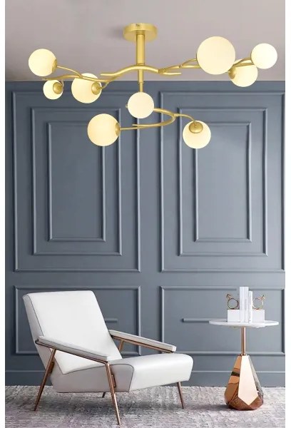 Brilagi - LED Prisadený luster MISTEL 9xG9/3W/230V zlatá/biela