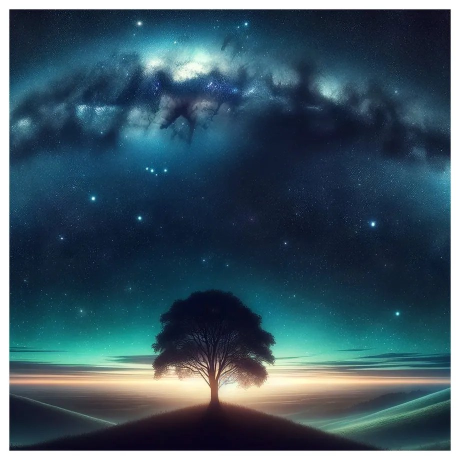 Obraz strom života vo vesmíre