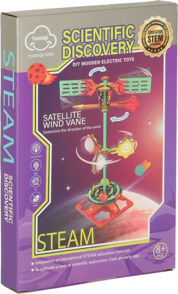 KIK 3D drevená stavebnica – veterná lopatka | Vzdelávací model pre deti 8+