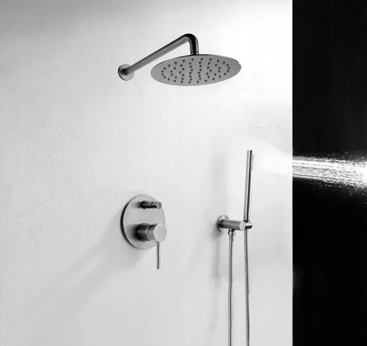 Rea Lungo, podomietkový sprchový set s dažďovou hlavovou a ručnou sprchou, chrómová, REA-P8007