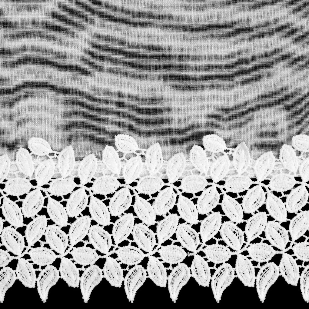 KRÁTKA ZÁCLONA NA PÚTKACH HESTIA 150X40 CM BIELA