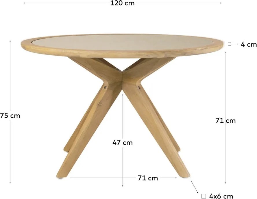 Okrúhly jedálenský stôl ø 120 cm Julieta – Kave Home