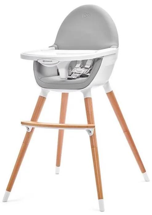 Kinderkraft KINDERKRAFT - Detská jedálenská stolička FINI šedá/biela AG0132