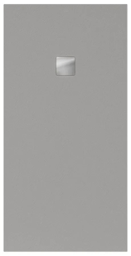 VILLEROY &amp; BOCH Planeo obdĺžniková sprchová vanička akrylátová, s technológiou RockLite, štandardný model, protišmyk (A), 1800 x 900 x 48 mm, Nature Grey, UDA1890PLA2V-3N