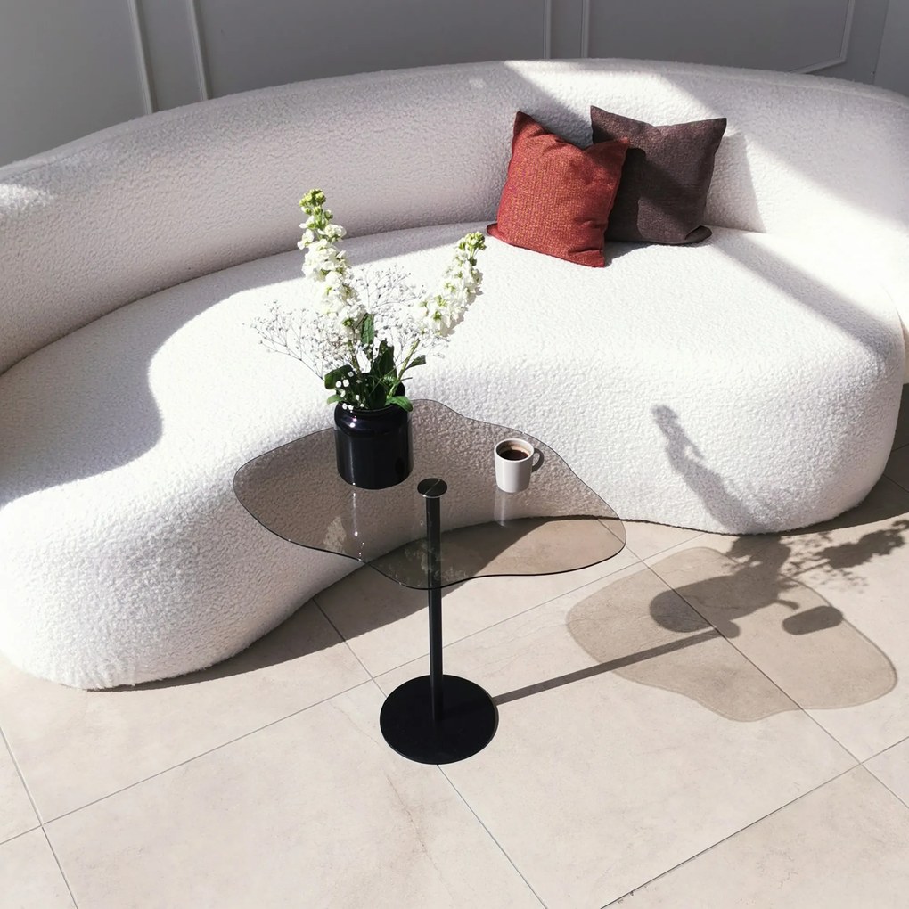 Odkladací stolík Dior čierna/dymové sklo