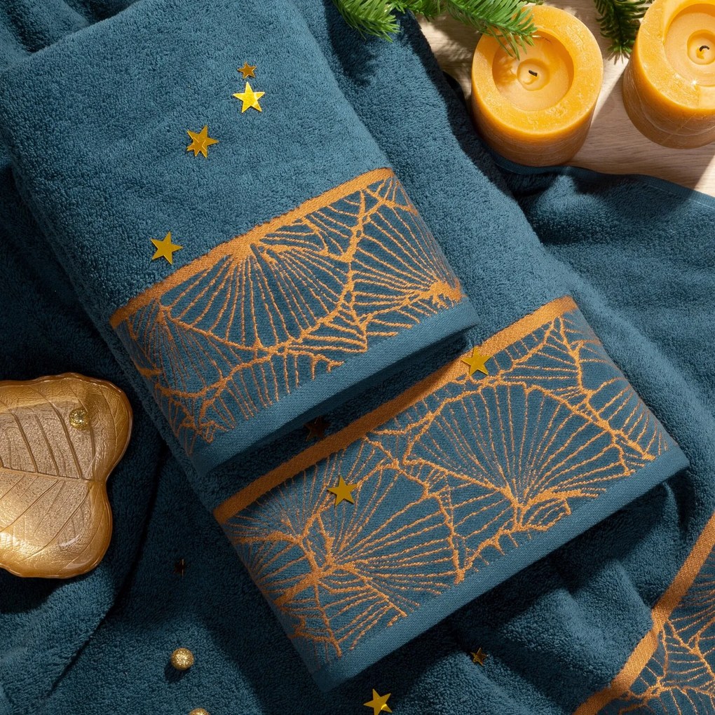 BAVLNENÝ UTERÁK LIMITED COLLECTION MUSA3 50X90 CM MODRÁ