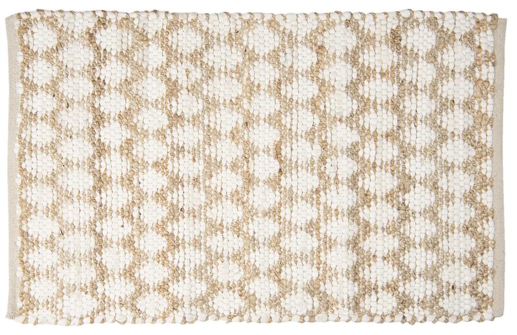 Hnedo -biely jutový koberec - 60 * 90 cm
