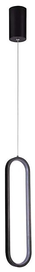 LED Luster na lanku LED/13W/230V 3000K čierna