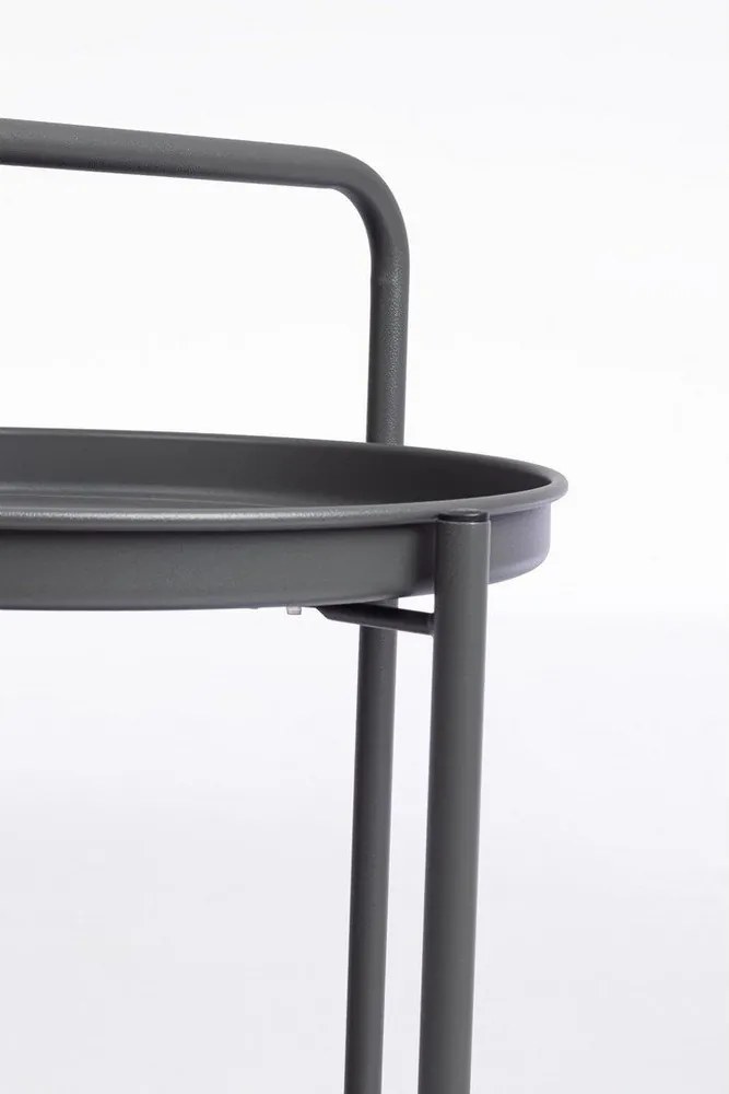Oceľový servírovací stolík na kolieskach ø 44,5 cm Austin – Yes Everyday