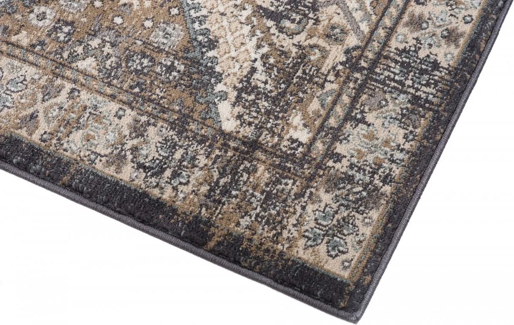 Antracitový obdĺžnikový koberec Dubai CHU – polypropylén Rozmer: 60x100 cm