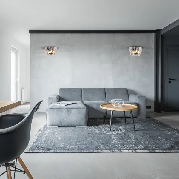 Krištáľové nástenné svietidlo CHELSEA 2xE14/40W/230V chróm