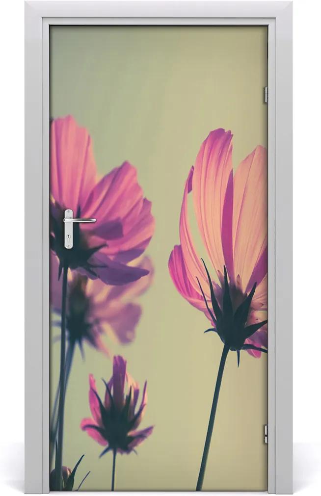 Fototapeta samolepiace na dvere  ružové kvety