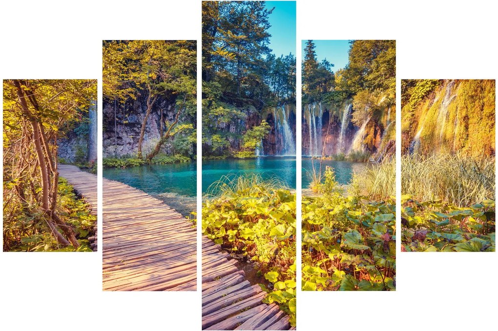 Obraz - Plitvické jazerá, Chorvátsko (150x105 cm)