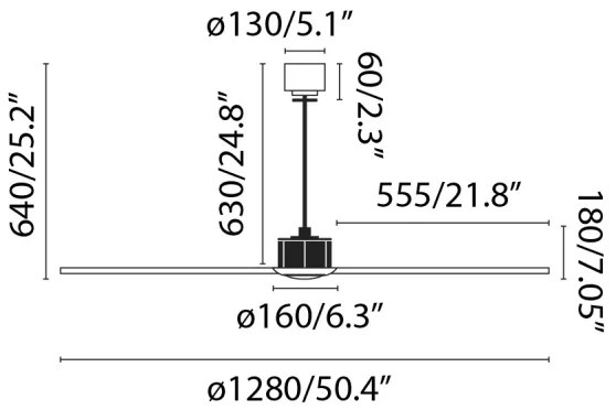FARO 33395-10 - LED Stropný ventilátor JUST FAN LED/16W/230V pr. 128 cm + DO