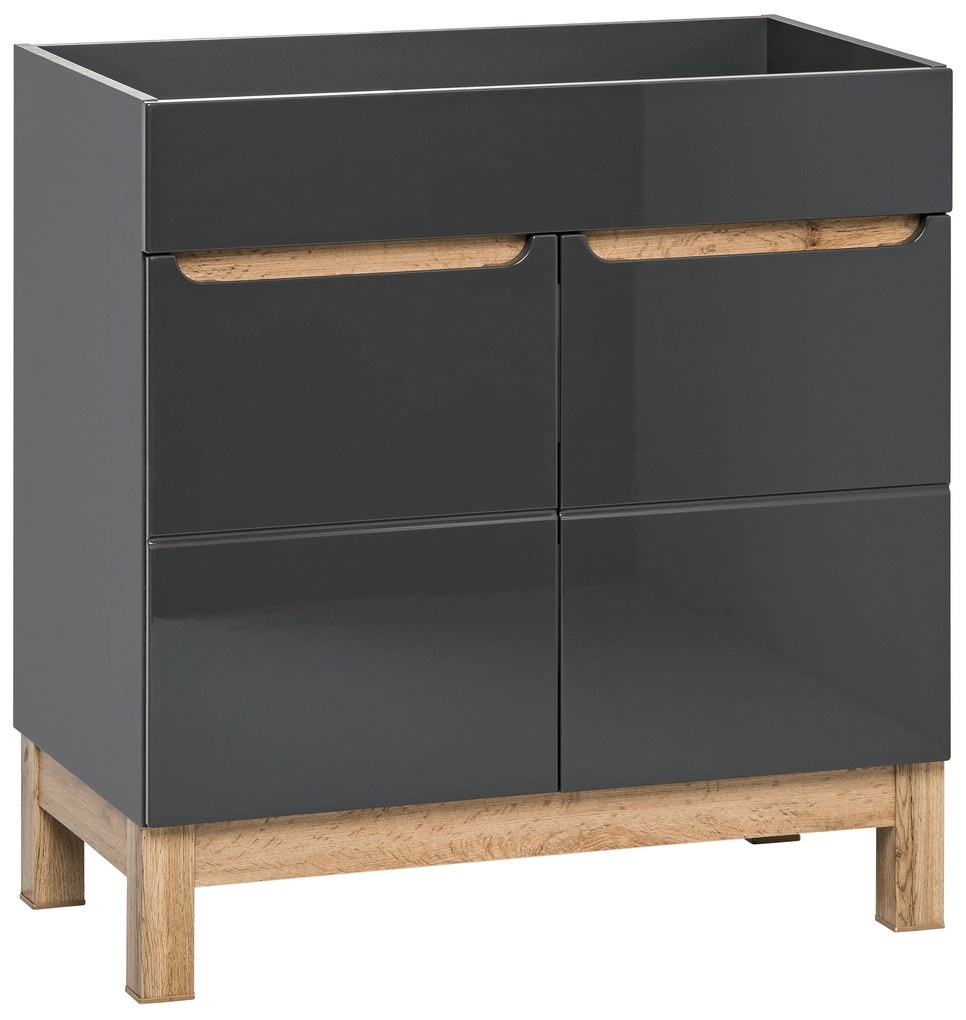 Kúpeľňová stojaci skrinka pod umývadlo BALI sivá 60 cm