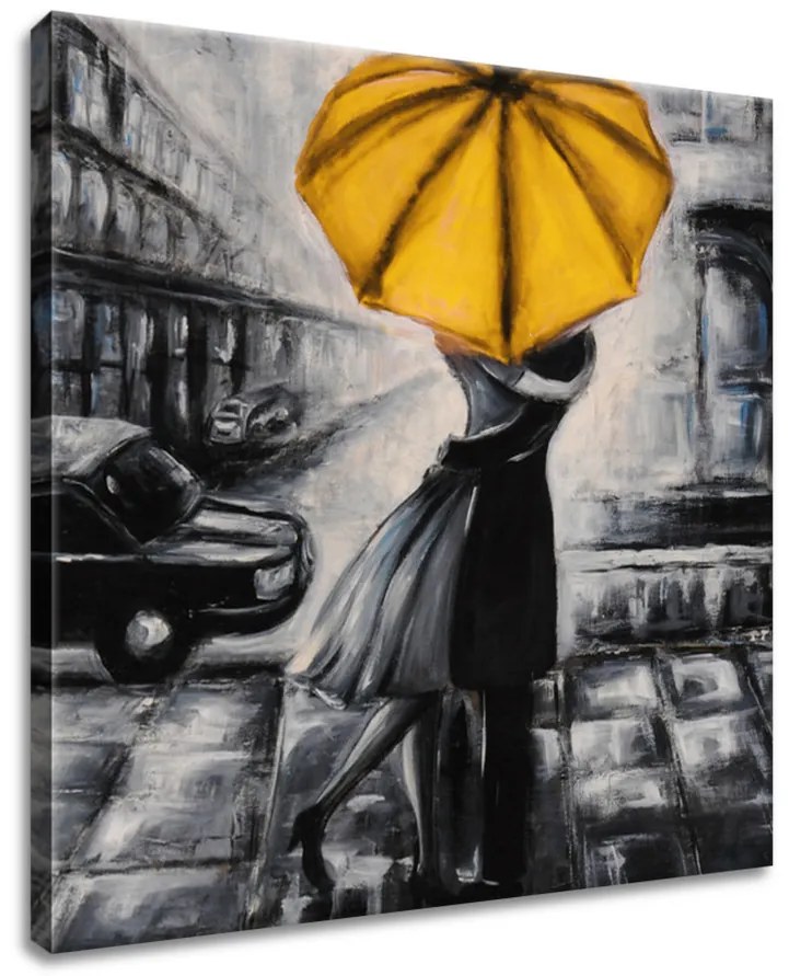 Gario Obraz na plátne Žltý bozk v daždi Rozmery: 90 x 60 cm