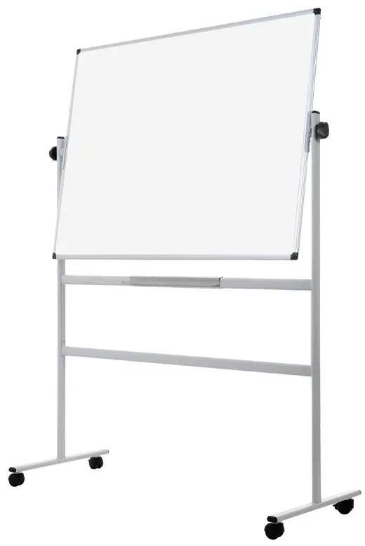 Bi-Office Mobilná otočná obojstranná keramická tabuľa, magnetická, biela, 1800 x 1200 mm