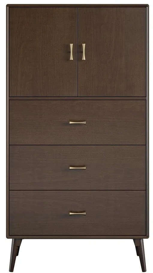 Vysoká komoda v dekore orecha 81x152 cm Brittany - Novogratz