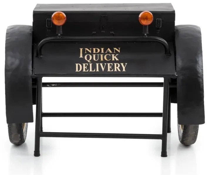 furniture-nabytek.cz - Lakovaný kovový barový stôl, čierny – 87×60×66 cm
