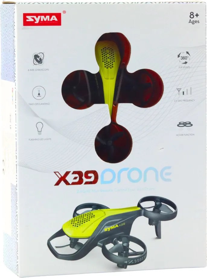 LEAN Toys Mini diaľkové ovládanie RC dron Syma X36 štvorosá akrobacia žltá