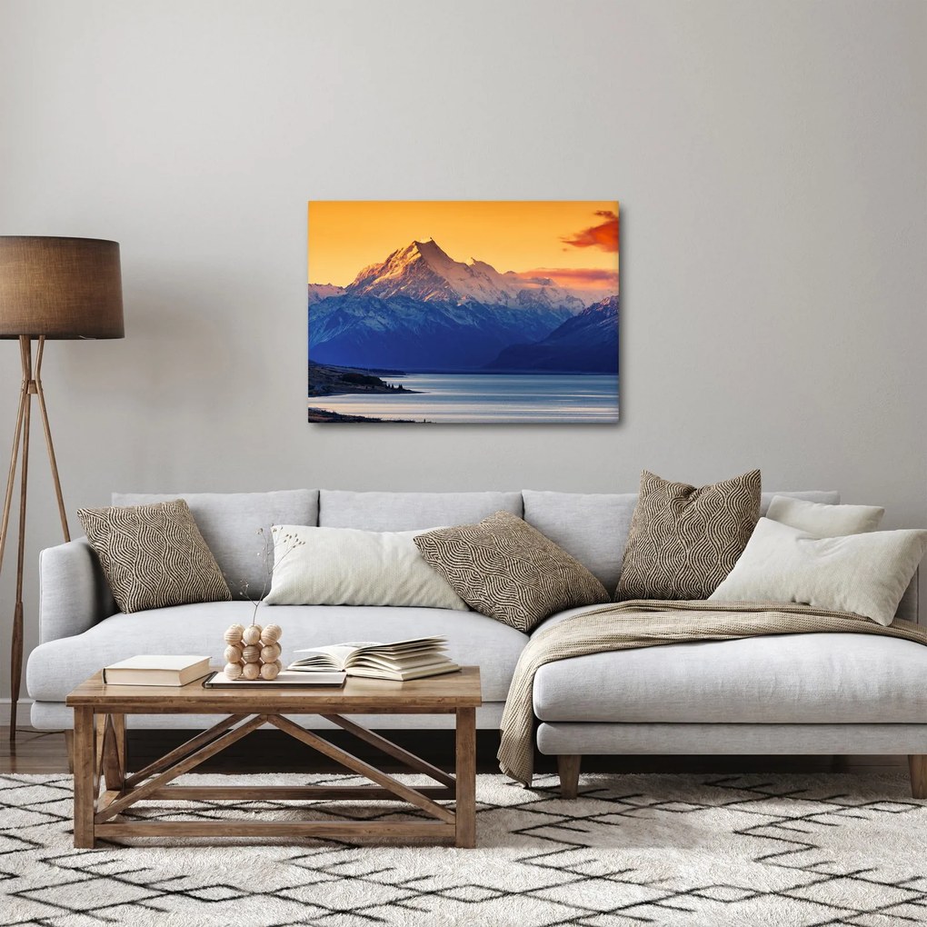Obraz - Jazero Pukaki (70x50 cm)