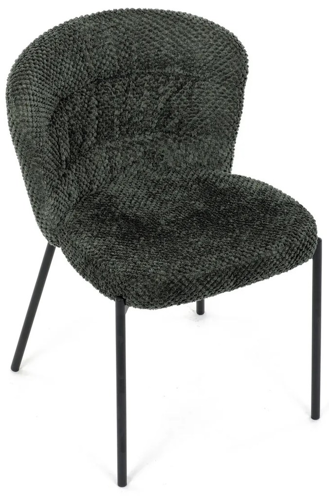 Jedálenská stolička Bouclé CT-W1077 GRN2, zelená