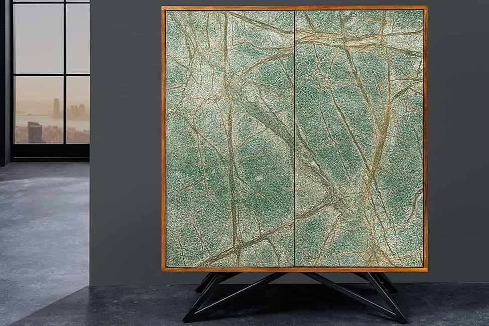 Luxusná skrinka z masívu a prírodného kameňa Mountain Soul Akácia 100cm