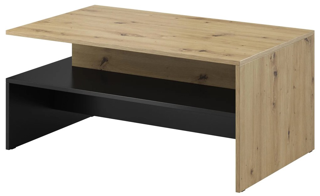 Konferenčný stolík Barly CBM99 (dub artisan + čierna matná). Vlastná spoľahlivá doprava až k Vám domov. 1118126