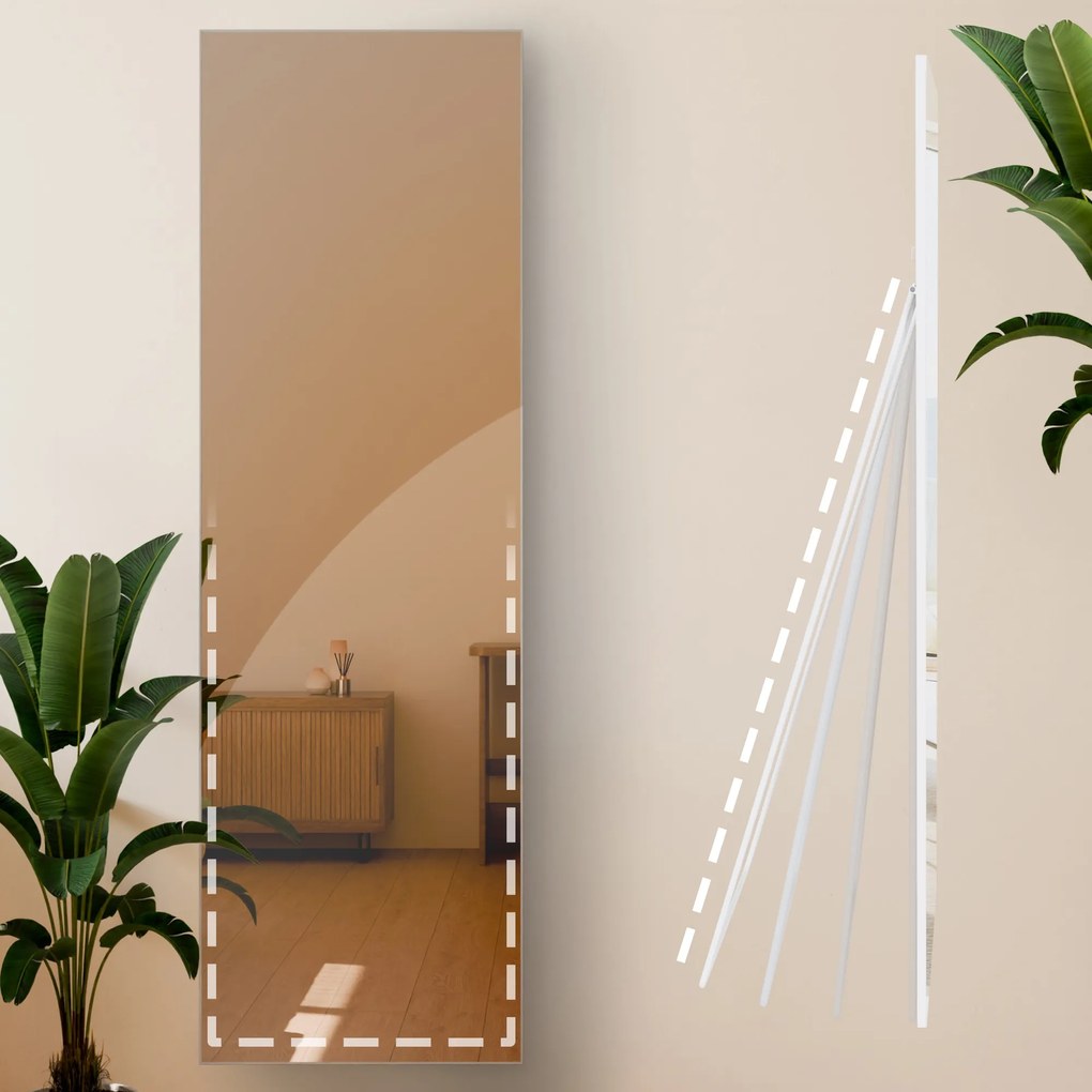 Zrkadlo Benicia 160x50 cm - biele matné